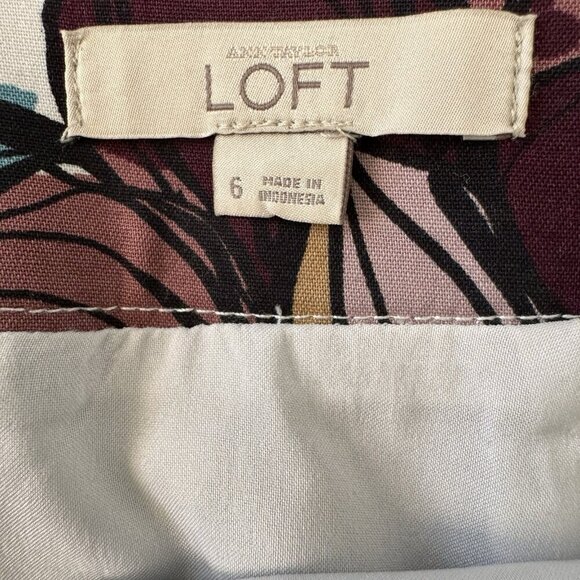 Ann Taylor LOFT Cotton Wild Orchid Pencil Skirt Size 6 Plum Preserve - Picture 6 of 7